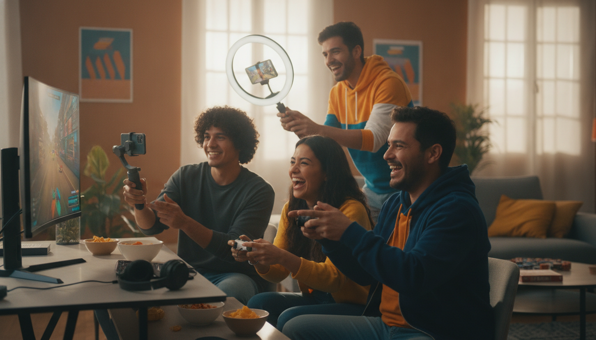 Latin American creators filming UGC for iGaming
