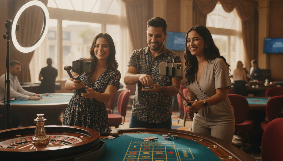 Latin American creators filming UGC for Online Casinos